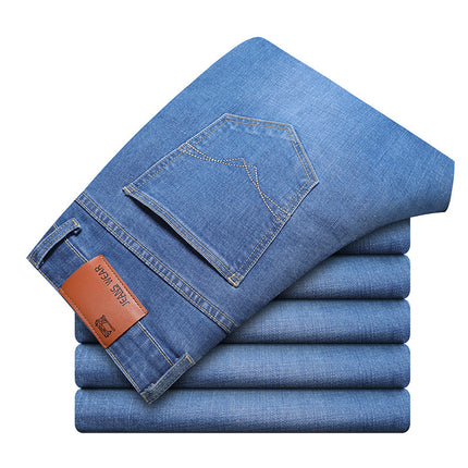 Summer Thin Jeans Men's Loose Straight Middle-aged Spring Middle-aged Men's Clothing Dad's Clothing Men's Casual Pants