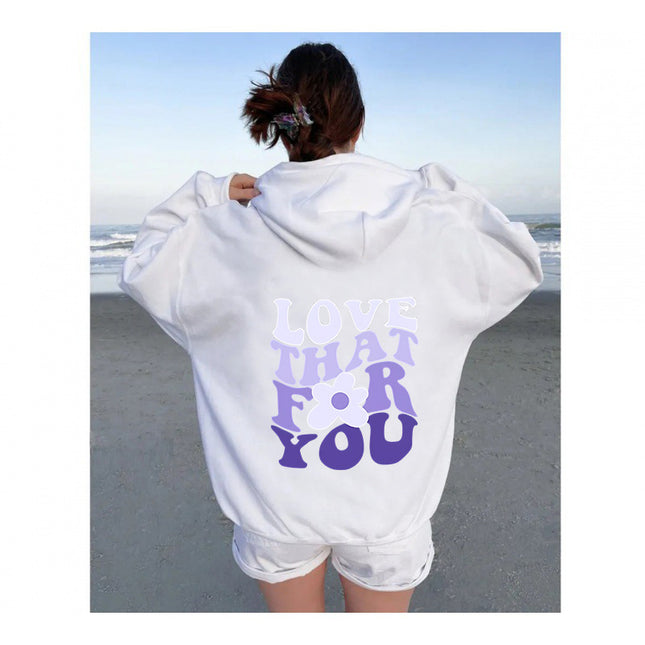 2024 Export Popular Sweatshirt Spring and Autum Men's and Women's Hooded Sweatshirt Flower Print Casual Hoodie Independent Station