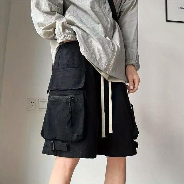 American hiphop Cargo Shorts for Men and Women in Summer, Versatile High Street Fashion Brand Loose Casual Outer Wear Sports Cargo Pants