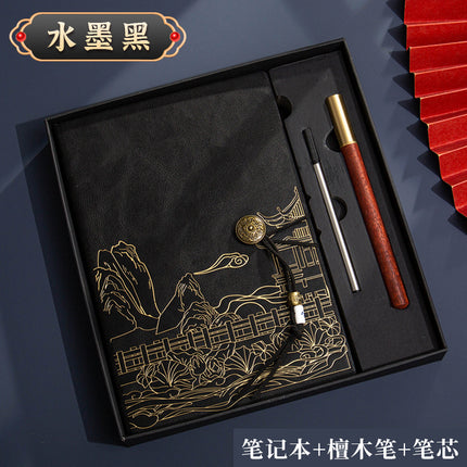 High color value national fashion A5 notebook to send customers business notebook gift box suit bronzing process can be customized