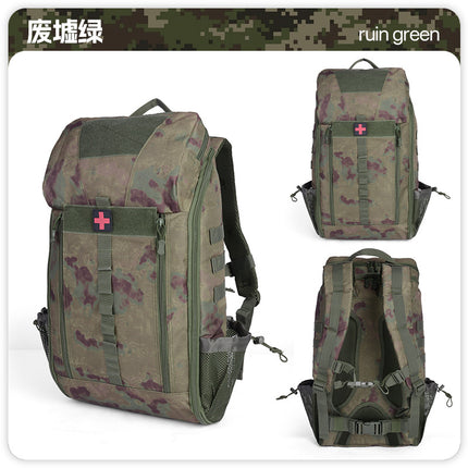 Tactical bag medical bag outdoor riding mountaineering fire emergency supplies bag multifunctional wear-resistant Oxford cloth backpack