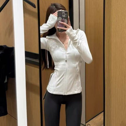 Lulu Original Label Define Yoga Wear Hooded Jacket Jacket Top Breathable Sports Fitness Wear Spring & Fall Women's