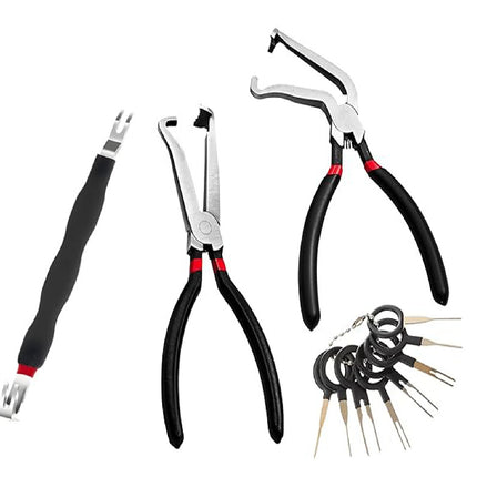 Red and black elbow 60 degree power-off pliers bolt pliers multi-purpose pliers car oil pipe separation harness pliers cross-border pliers