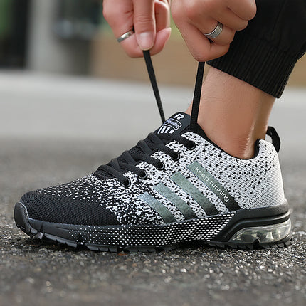 Cross-border Men's Shoes New Air Cushioned Flying Weaving Sneakers Men's Autumn Large Size Casual Shoes 2022 Spring and Autumn Trendy Men's Shoes