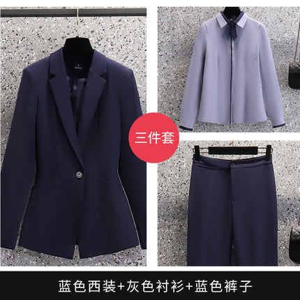 Professional suit Women's Autumn and Winter Suit Dress Temperament Beauty Salon Work Clothes High-end Sales Department Front Desk Suit Fixation