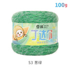 3 shares*s3#*green*100g* 456m *8% wool 73% acrylic 19% nylon