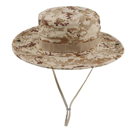 Camouflage Tactical Penny Hat suit Multifunctional Outdoor Fishing Hat Fisherman Hat Sunscreen Protective Breathable Round Edge Hat for Men