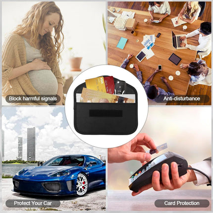 New Black Mobile Phone Signal Shielding Bag Faraday Key Protector RFID Faraday Pack Signal Blocker