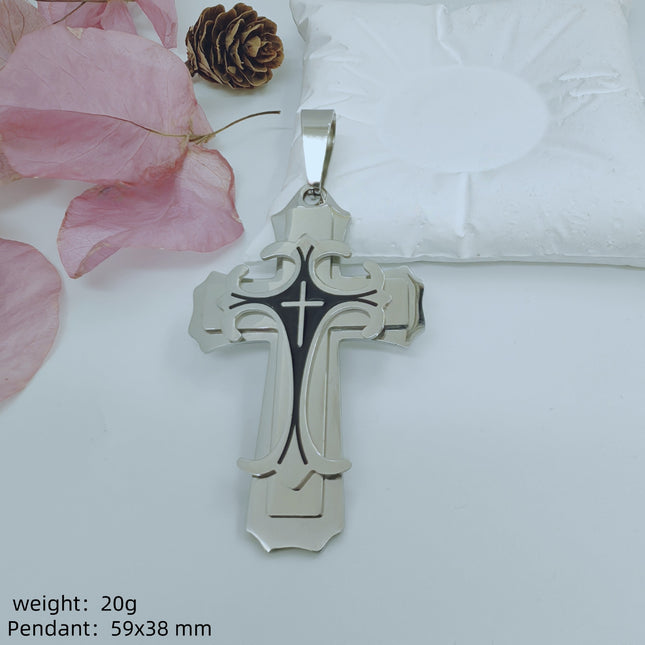 Factory direct Amazon AliExpress European and American fashion personality stainless steel men's pendant necklace wholesale