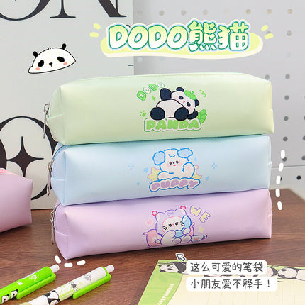 Cartoon panda pencil case cute student stationery bag children stationery box pencil bag simple stationery storage bag wholesale