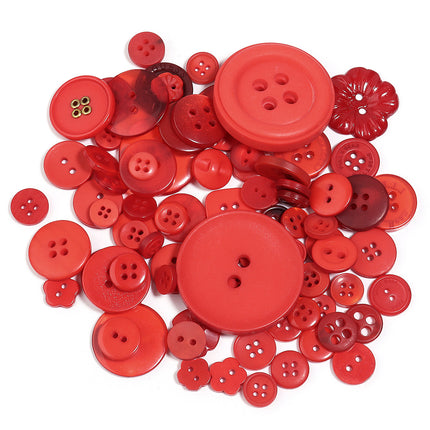 Resin round four eye color buttons handmade DIY mixed buttons making button painting button flower material bag