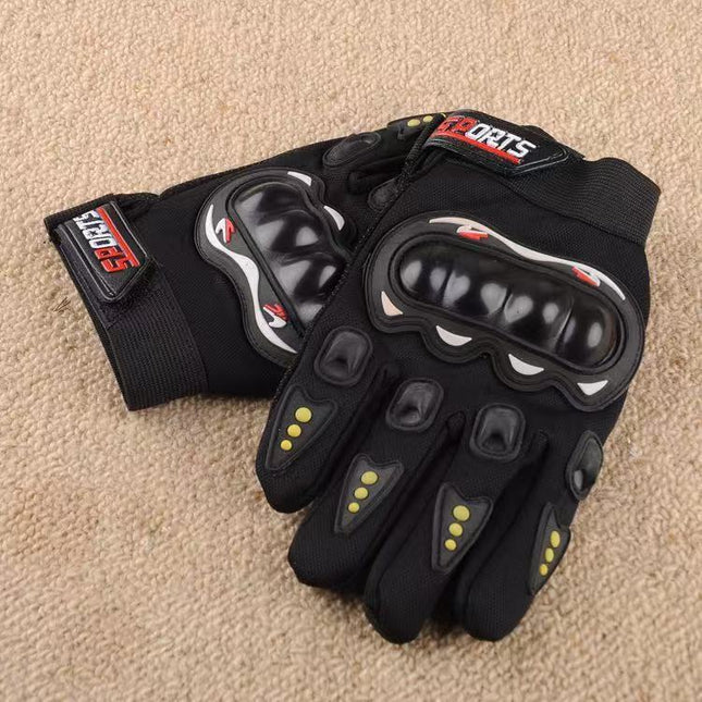 Motorcycle Riding Gloves, Hard-Shell Protective Half-Finger Outdoor Sports Gloves, Breathable, Non-Slip, Touch-Screen Compatible Motorcycle Gloves