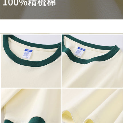 Pure Cotton Catering Work Clothes T-Shirt Custom Printed Logo Restaurant Waiter Barbecue Hot Pot Restaurant Staff Summer Short Sleeves
