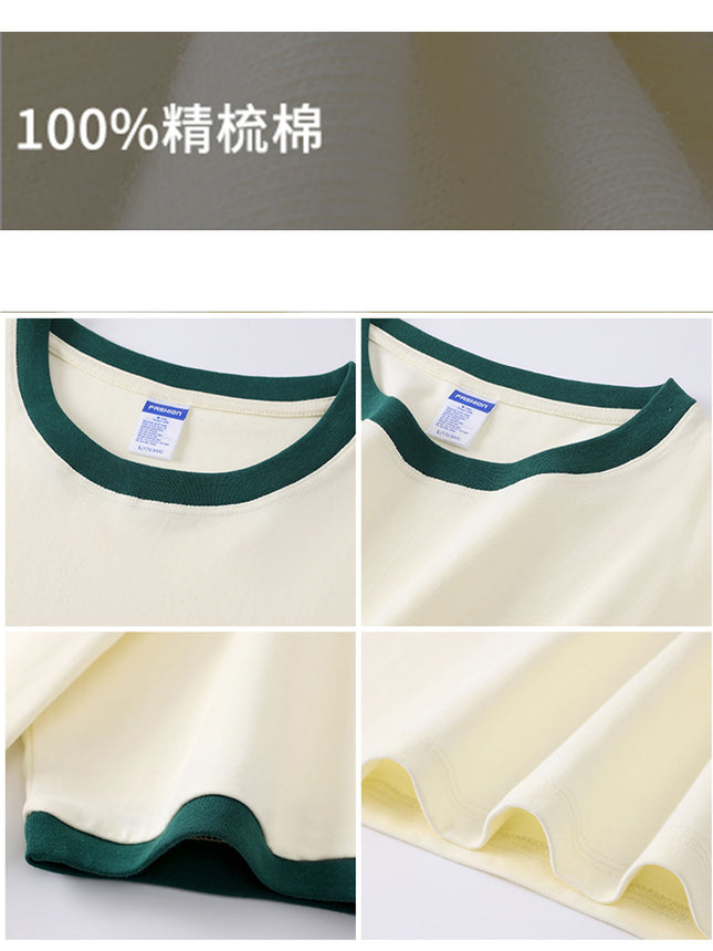 Pure Cotton Catering Work Clothes T-Shirt Custom Printed Logo Restaurant Waiter Barbecue Hot Pot Restaurant Staff Summer Short Sleeves