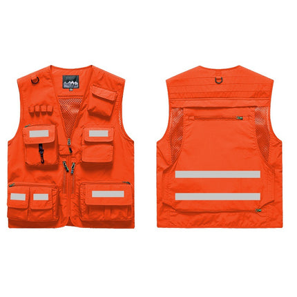 Vest Custom Printing LOGO Outdoor Mountaineering Camping Function Luya Multifunctional Summer Tooling Photography Vest