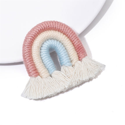 Fabric Ethnic Style Tassel Rainbow Pendant Pendant Cute Children Handmade DIY Keychain Bag Accessories Woven