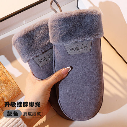 2024 New Warm Suede Gloves fleece-lined Thickened Cold-proof Gloves Student Riding Windproof Bag Finger