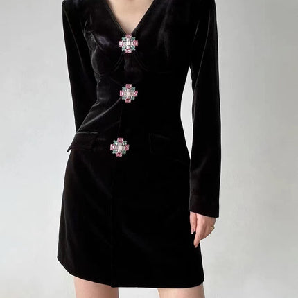 Velvet Sheath Dress / Robe Fourreau Velours