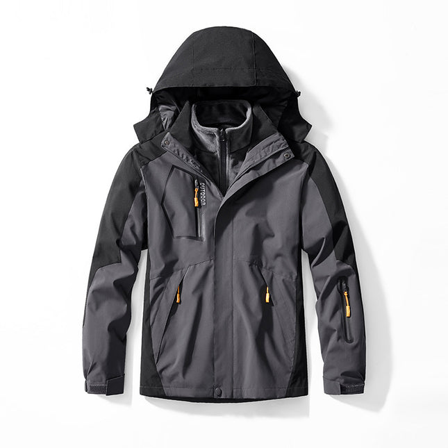 Outdoor Couple's Charge Clothes Three-in-One Removable Liner Hood Warm Casual Warm Charge Clothes Two-Piece Set