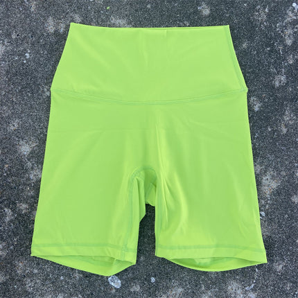 Wholesale Women's Slim Yoga Riding Shorts Sanding High Elastic Sports Fitness Quarterpants Inside Pocket Short