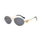 Gold frame gray piece