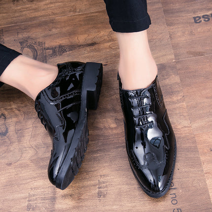 Men's Shoes 2025 New Leather Shoes Trendy Shoes British Casual Hairstylist Shoes Men's Genuine Leather