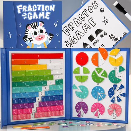 Magnetic Fraction Disk Demonstrator Numerator and Denominator Cognitive Addition and Subtraction Operation Third Grade Primary School Mathematics Teaching Aids Toys