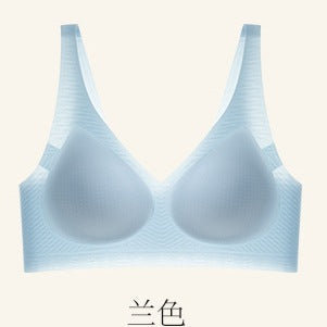 Summer cool thin seamless soft support semi-fixed cup bra