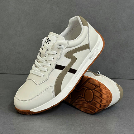 Forrest Gump Shoes Men's First-Layer Cowhide Light Luxury Style Breathable Flat White Shoes Youth Versatile Summer Sports and Casual Shoes