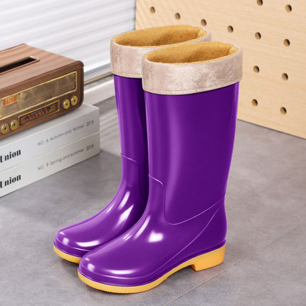 Multicolor High Rain Boots, Labor Protection Boots, Lightweight Pvc Anti-Slip Mesh Lining, Women's Rain Boots, Kitchen Cleaning Water Boots, Rubber Shoes