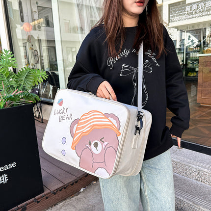 Short-Distance Travel Storage Bag, Clothing Storage Bag, Shoulder Bag, Large-Capacity Boarding Bag, Portable Luggage Bag, Travel Bag