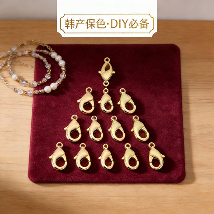 DIY Jewelry Accessories 14k18k Gold Color Preservation Korean Lobster Buckle Homemade Bracelet Necklace Accessories Material