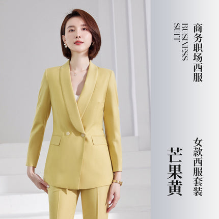 Khaki Professional Suit Men's and Women's Business Dress Executive Suit Tooling Real Estate Sales Office Work Clothes