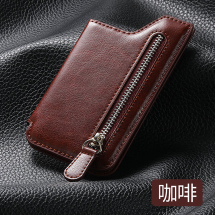 Back Sticker Mobile Phone Card Bag Multifunctional Creative Card Holder Card Holder Zipper Mobile Phone Case DIY Free Collocation