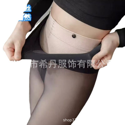 Light Leg Artifact Double Layer Removable fleece-lined Fleshy Silk Stockings Spring Autumn Winter Naked Skin Leggings Thickened Pantyhose