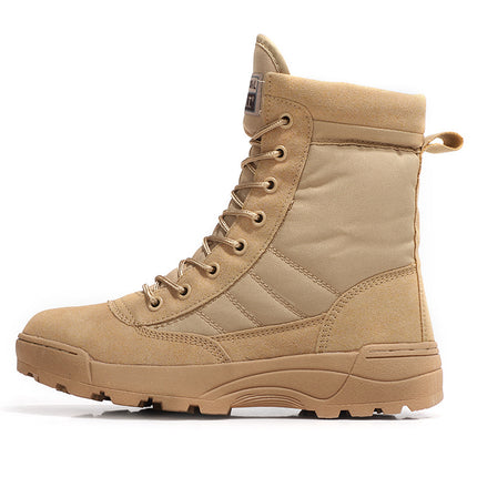 Manufacturer's Ready-Made Safety Shoes, Wear-Resistant Soft Soles, New Military Boots, Men's Anti-Smash, Anti-Puncture, Breathable, Lightweight Hiking Shoes