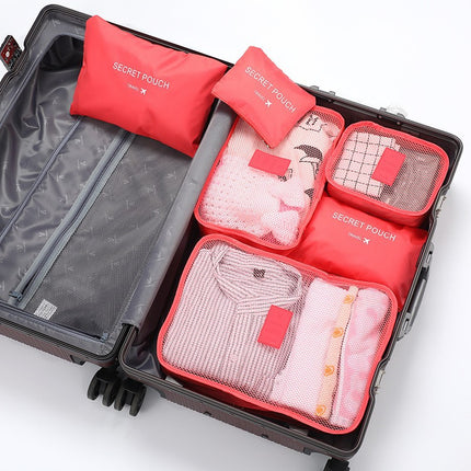 South Korea Portable Storage Six or Seven-Piece Luggage Clothes Organize Storage Bag Multi-Functional Travel Storage suit