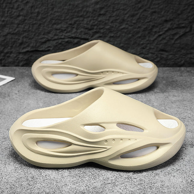 2025 New Open-Toe Eva Casual Comfortable Breathable Fashionable Flat Simple Versatile Everyday Couple Slippers