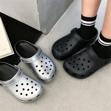 silver Cave Shoes Niche Fashionable All-match EVA Material Lightweight Comfortable Non-slip Deodorant Outwear Lovers