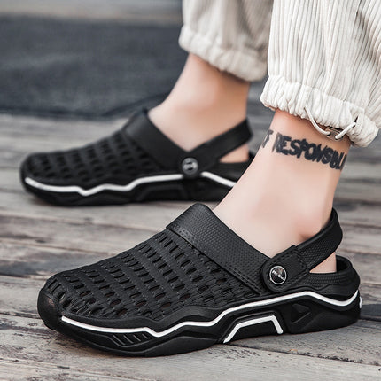 Cross-border plus size Fashion Outdoor Men's Cave Shoes Outdoor Shoes Two-wear Casual Garden Shoes Baotou Beach Sandals