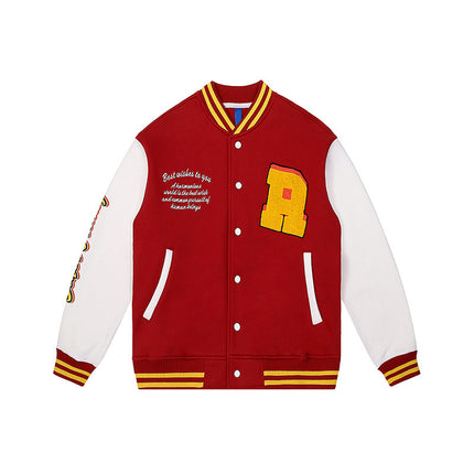 Men's Clothing | 2025 Spring and Autumn Polar Fleece Street Baseball Jacket Towel Embroidery Men's Jacket Customized Three-Dimensional Embroidery
