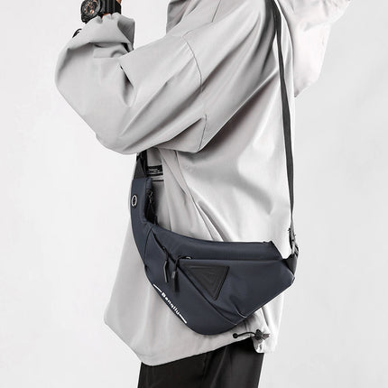 Multi-functional Chest Bag Men's Casual All-match Commuter Outdoor Crossbody Bag Bags Printable Logo Korean Style Simple Men's Bag
