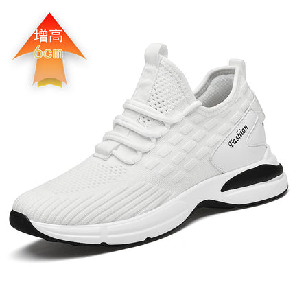 Cross-border Fly-woven Sneakers Men's New Casual Running Shoes Fashionable Breathable Mesh Men's Shoes Low-top Single-layer Shoes for Men