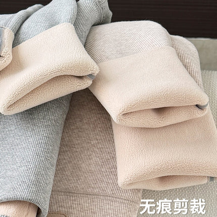 Leggings Winter Fleece-Lined Outer Wear 2025 New Pure Threaded Cotton Thickeneded Cashmere Women's High Waist Gray Thermal Pants