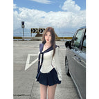 White long sleeves + skirt [great value two-piece set] / S recommendations 40-45kg