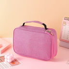 Pink (portable 72-hole stationery storage bag)