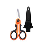 Multifunctional fishing scissors orange with scissor cover