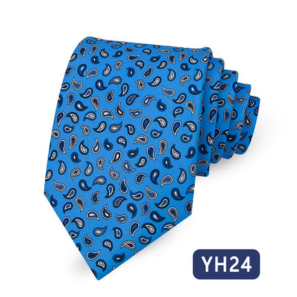 Vintage casual striped printed tie wholesale in stock fashion shirt plaid hand tie
