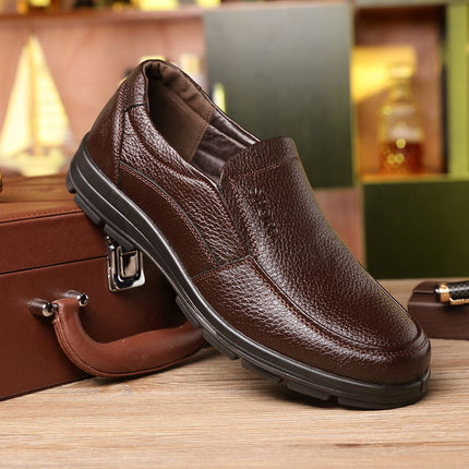 Factory direct first layer cowhide non-slip waterproof kitchen chef shoes spring casual leather shoes men's wear-resistant work shoes