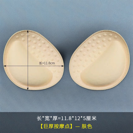 Thickened Triangle Intimates Overlock Sponge Breast Pad Inserts, Thin Top and Thick Bottom Round Sponge Swimsuit Sponge Cup